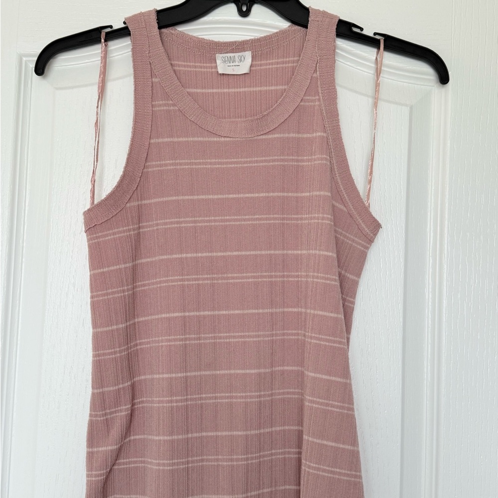 Sienna Sky Mauve Striped Tank Top